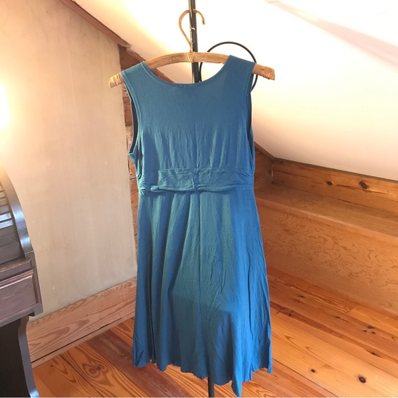 Survival UK Teal Stretchy Midi Dress, EUC, M - Picture 2 of 11